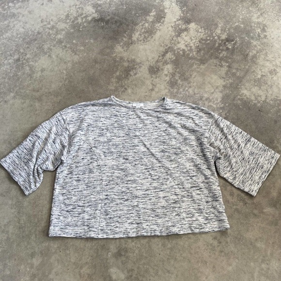 Pure J Jill Shirt Womens Medium Petite Gray Oversized Knit‎ Relaxed Lounge - Picture 1 of 10